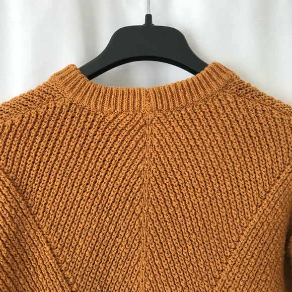 Madewell Joslin Chunky Crop Pullover Sweater Size XXS golden harvest - Picture 8 of 8